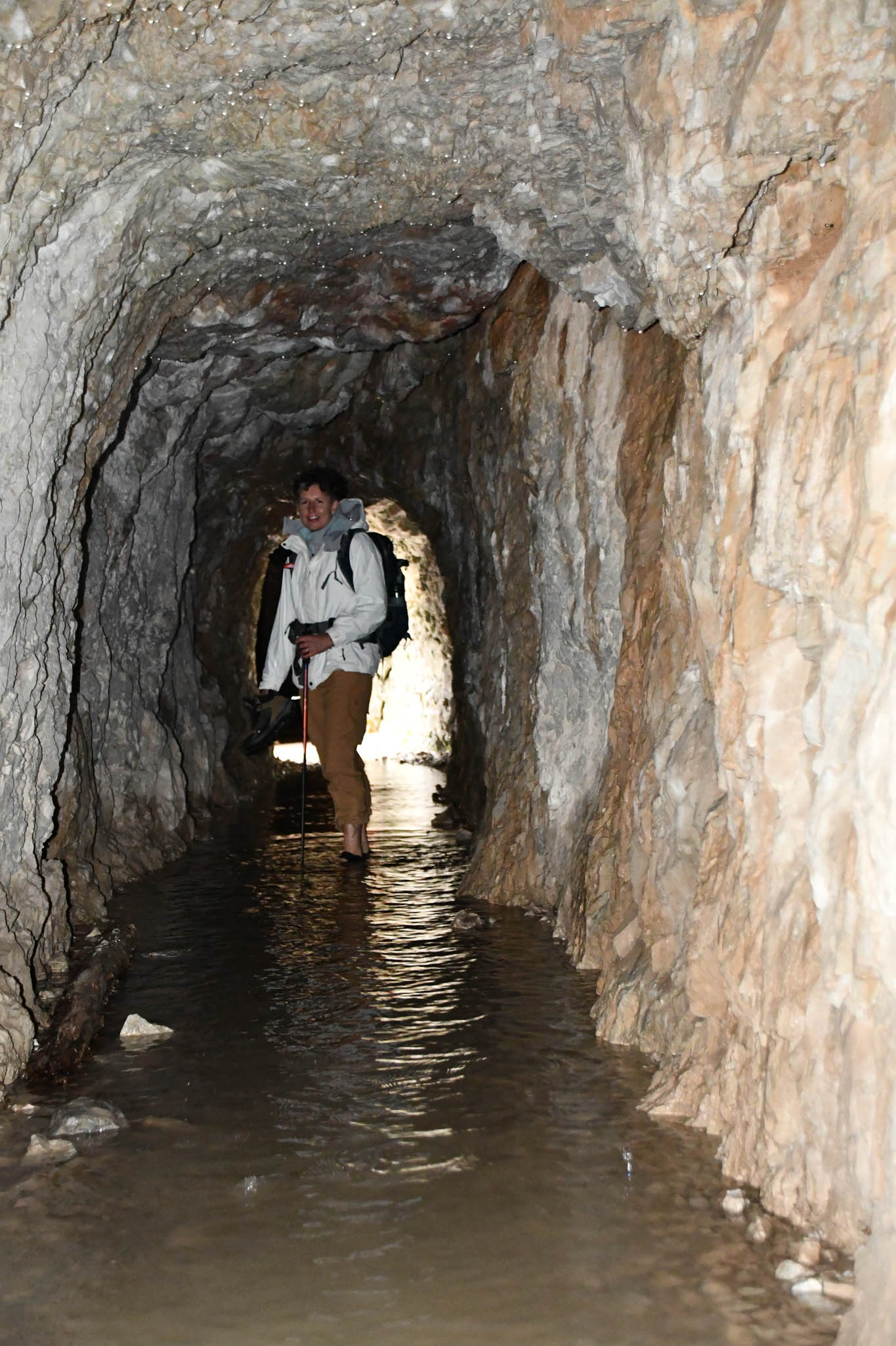 Born Tunnel midway portal flooded passage traverse